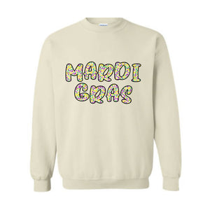 Mardi Gras Sweatshirt, Mardi Gras Pattern, Mardi Gras Celebrations, Mardi Gras Wear, Cute Mardi Sweater