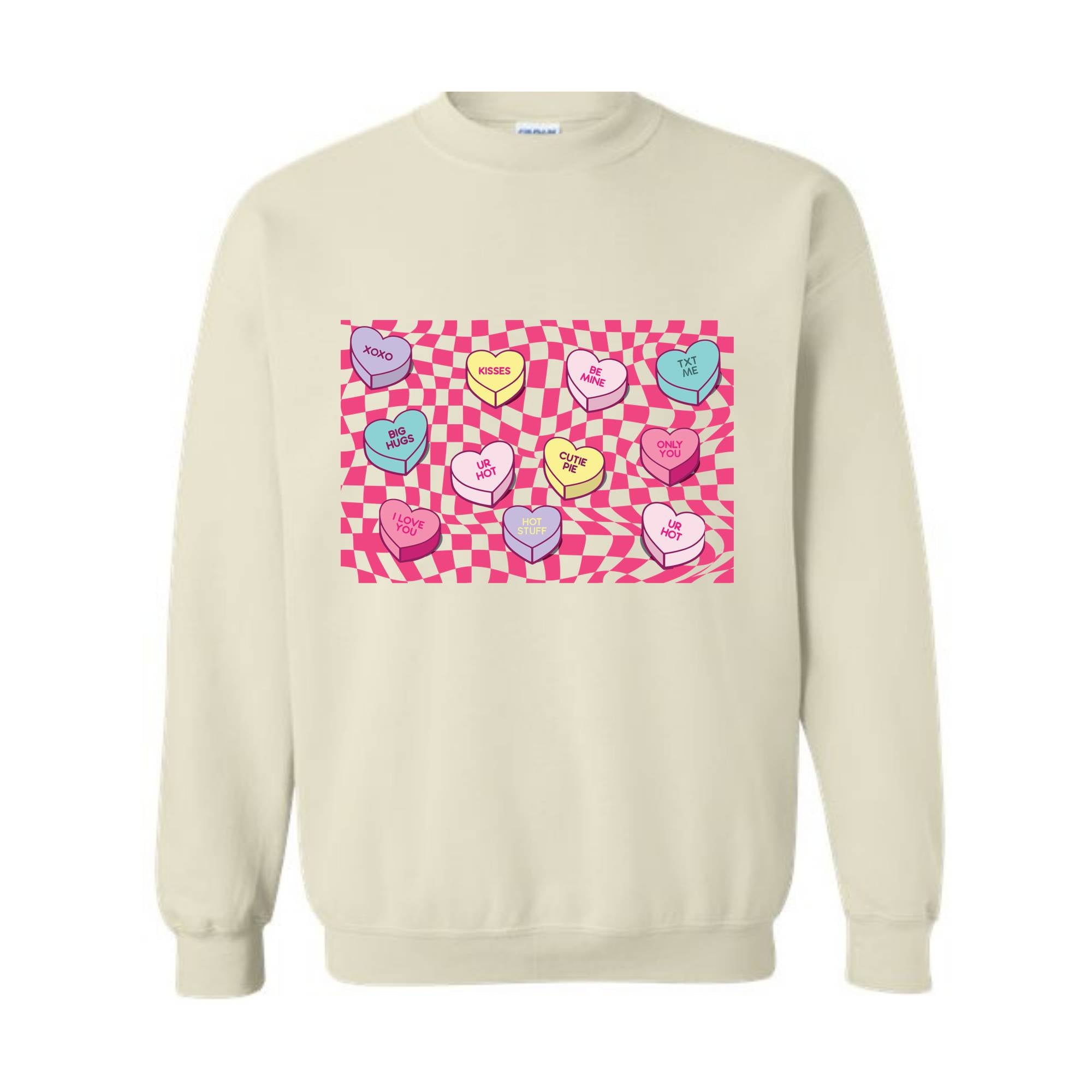 Valentines Conversation Hearts sweater,ValentineS Day Sweatshirt,Candy Hearts Sweatshirt,Conversation Hearts