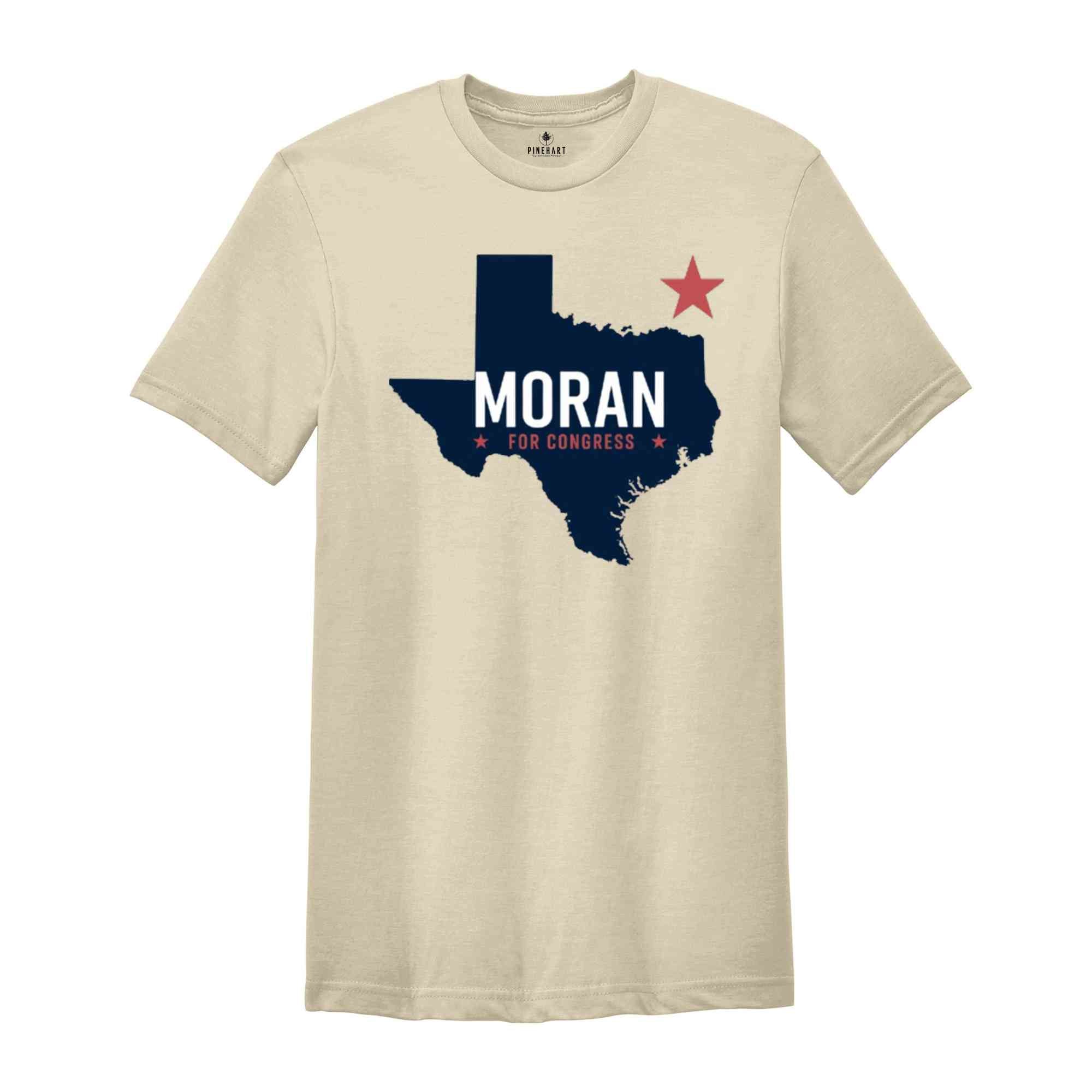 Nathaniel Moran for Congress 2024 November Elections Campaign T-Shirt, Nathaniel Moran for Texas Congressional Elections T-Shirt