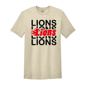 Lions Team Mascot Shirt, Lions Team Shirt, Lions Football Shirt, Lions Fan Shirt, Lions School Shirt, Lions School Spirit