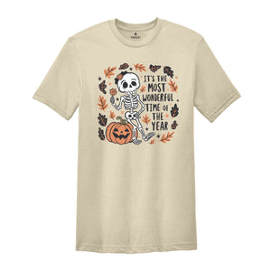 It's The Most Wonderful Time Of The Year Halloween Skeleton Shirt, Halloween Pumpkins Shirt, Halloween Shirt, Spooky Season Shirt