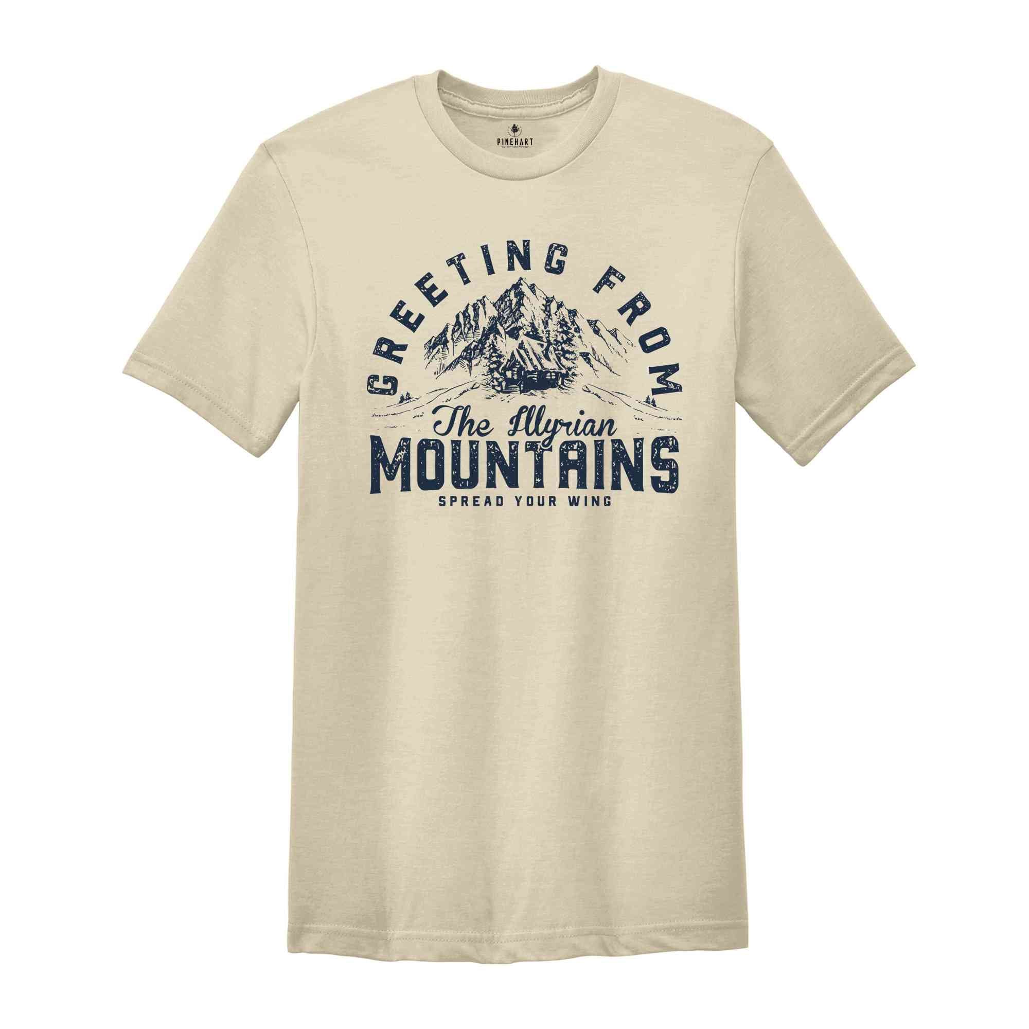 Greeting From The Lllyrian Mountains Spread Your Wing Shirt, Mountains Outdoor Shirt, Hiking Shirt, Adventure T-Shirt