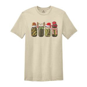 Canned Pickles Christmas Light Shirt, Pickle Lover Shirt, Pickle Jar Shirt, Canning Season Shirt, Christmas Food