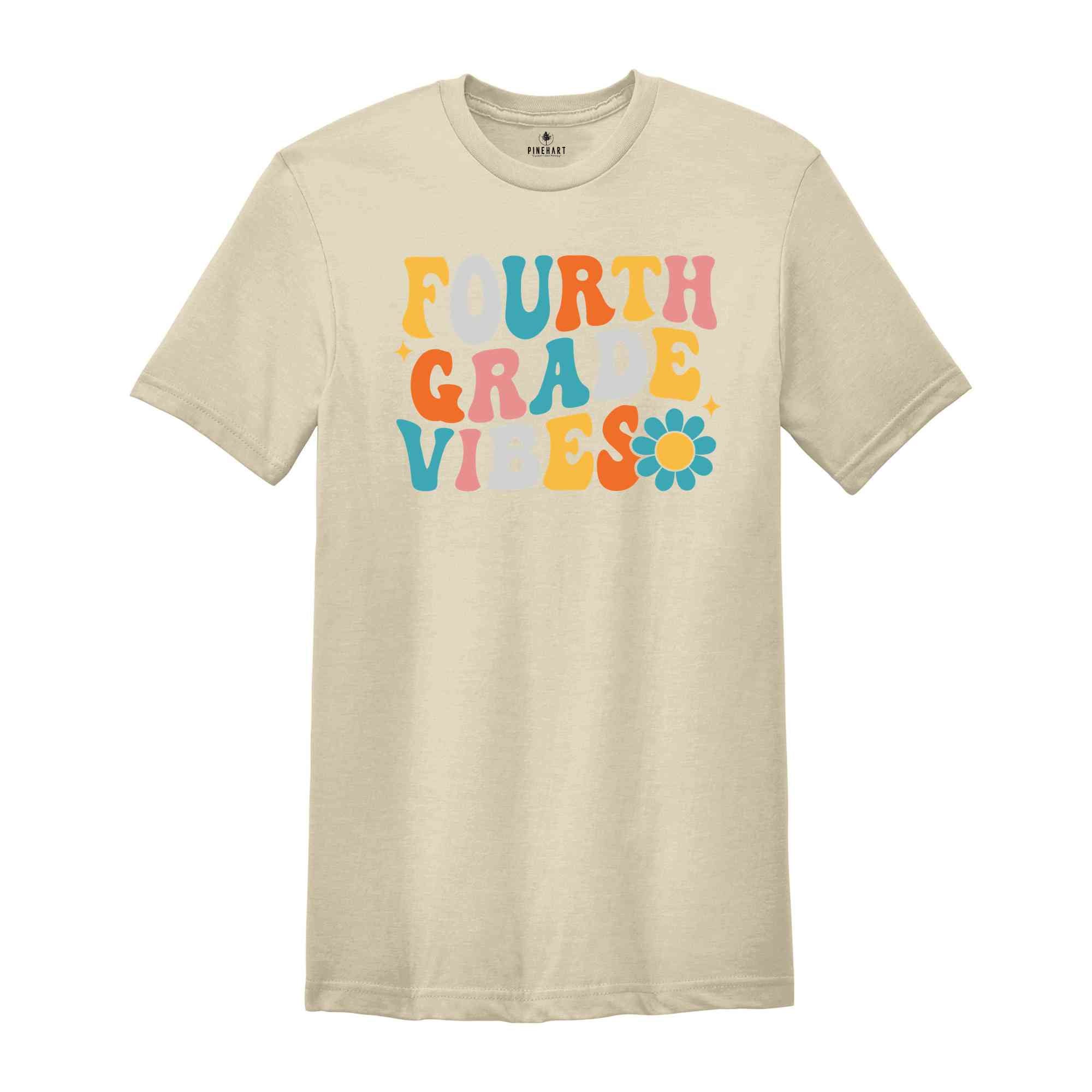 Fourth Grade Vibes Shirt, Back To School Shirt, Cute Back To School Shirt, Elementary School, Teacher Student Back To School Gift