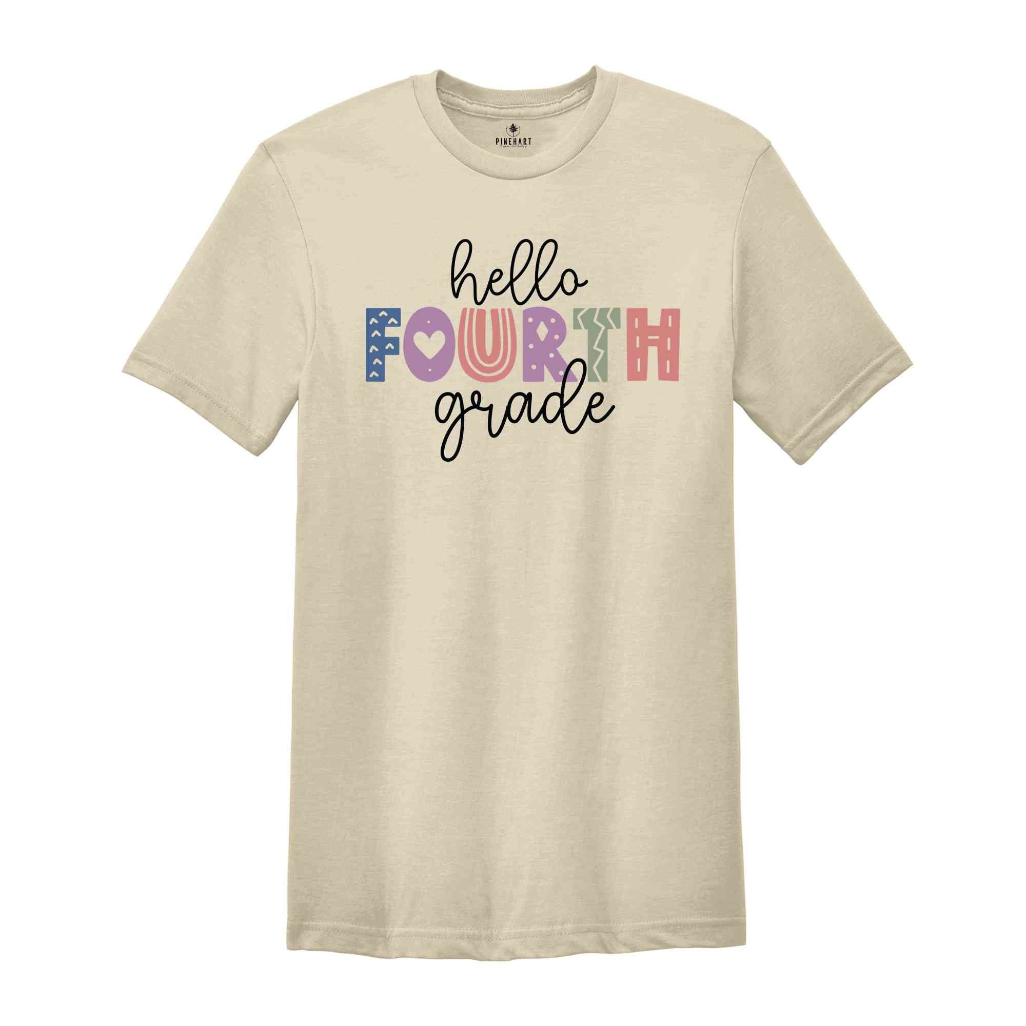 Hello Fourth Grade Shirt, Back To School Shirt, First Day Of School Shirt, Hello School Shirt, Grade Shirt, Teacher Shirt, School Shirt