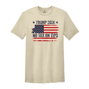 No Tax On Tips T-Shirt, Trump 2024 Shirt, Trump Election Shirt, Usa Elections Tee, Vote For Trump Shirt, Donald Trump Tee