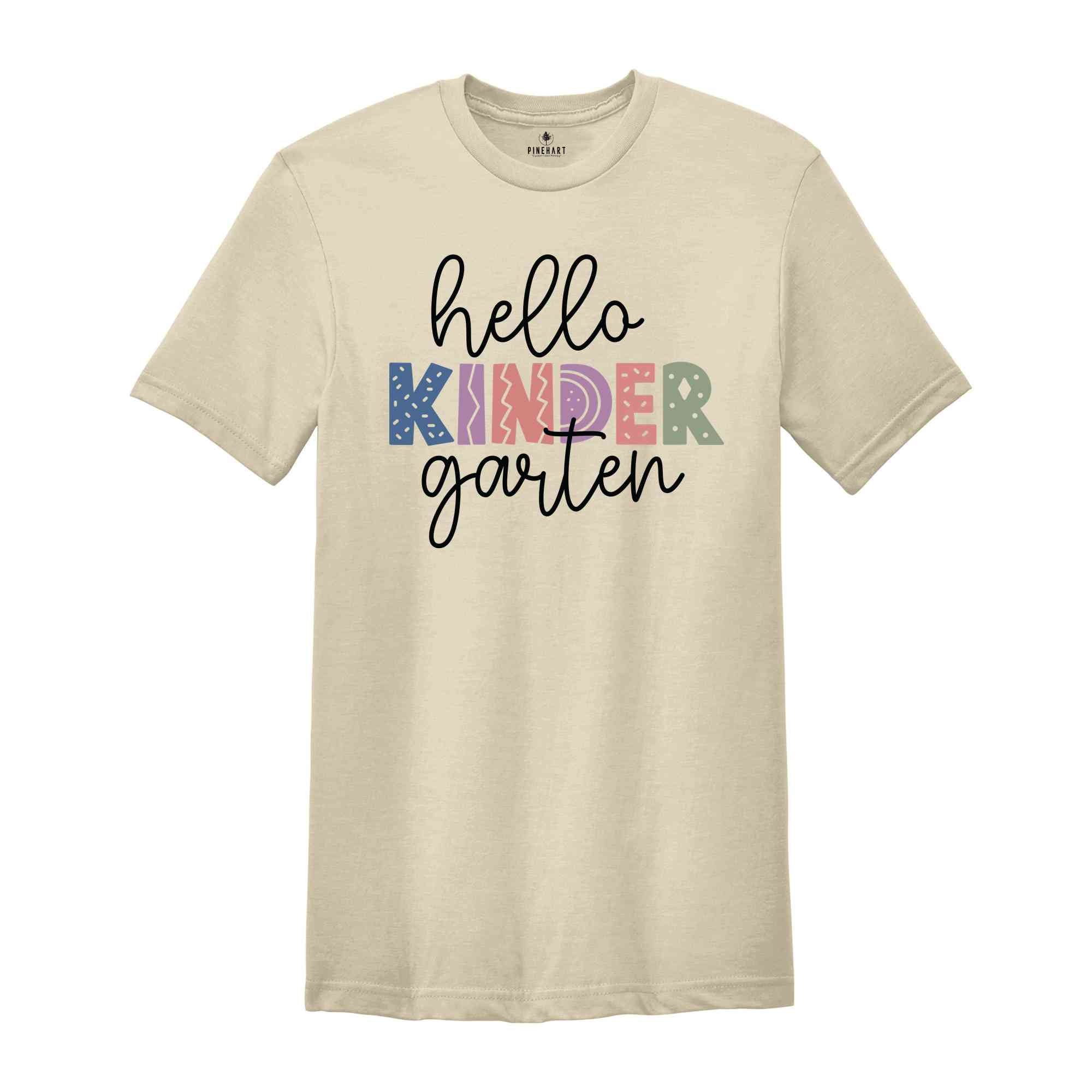 Hello Kinder Garten Shirt, Back To School Shirt, First Day Of School Shirt, Hello School Shirt, Grade Shirt, Teacher Shirt, School Shirt