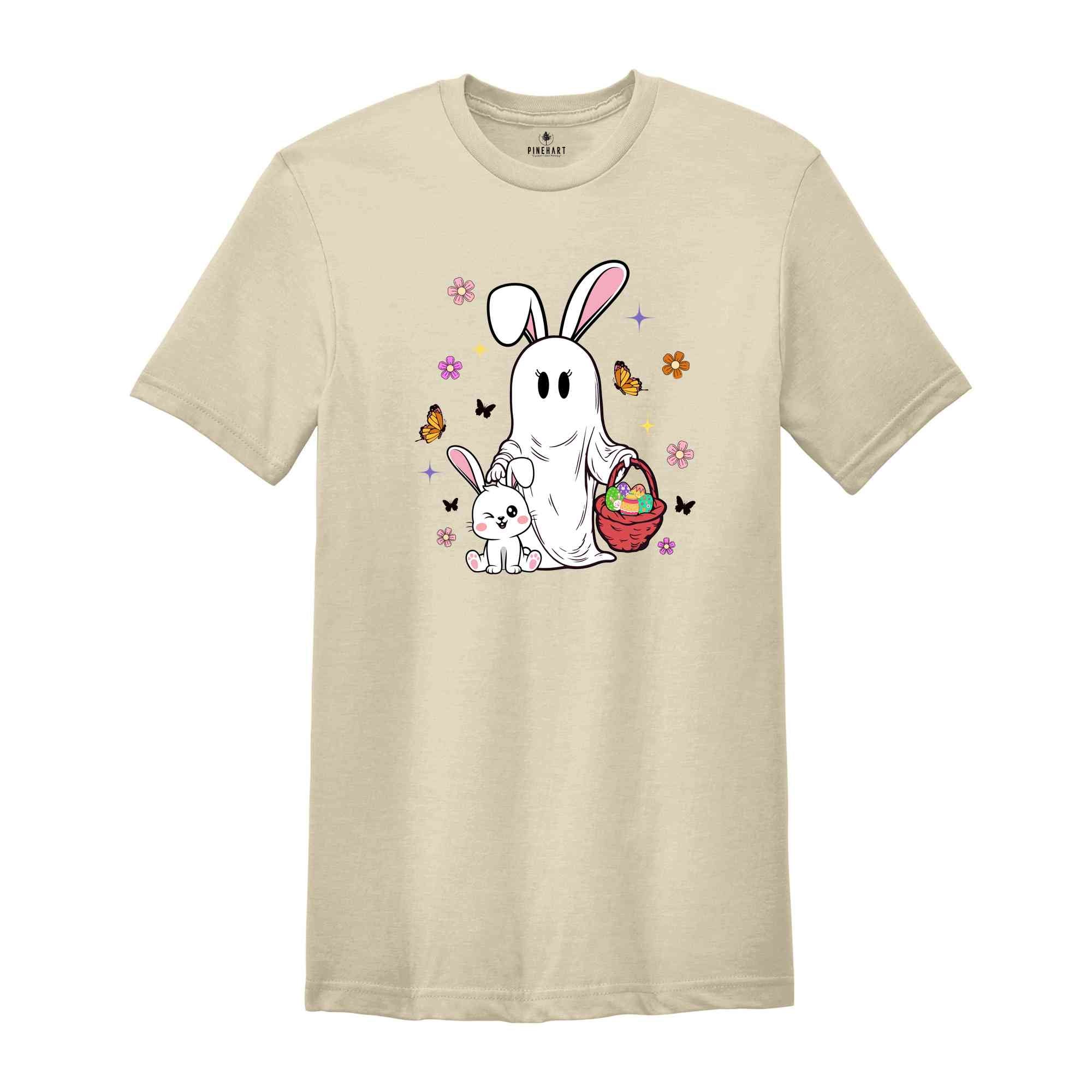 Cute Ghost Bunny Shirt, Ghost Rabbit Shirt, Happy Easter Day, Easter Day Shirt, Easter Day Gift, Rabbit Lover Shirt, Spring Easter Shirt