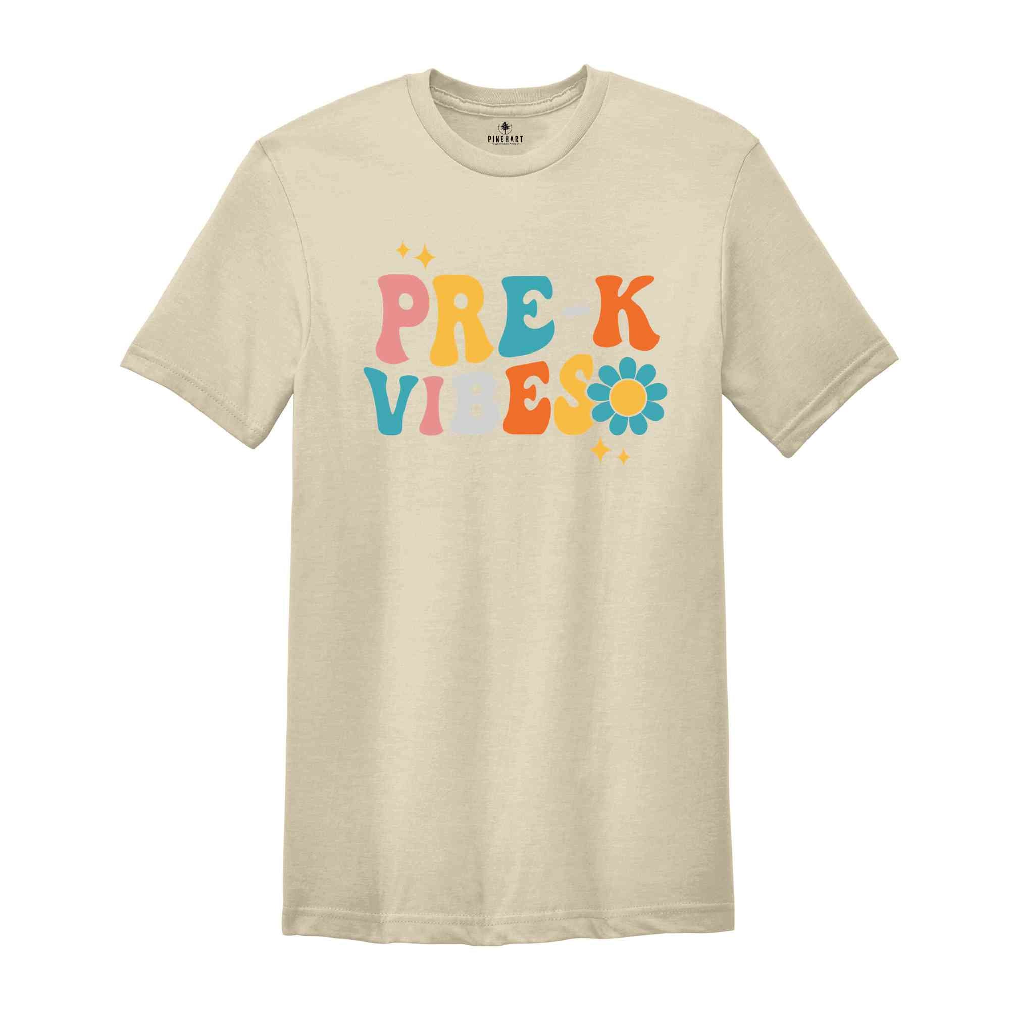 Pre-K Vibes Shirt, Back To School Shirt, Cute Back To School Shirt, Elementary School, Teacher Student Back To School Gift