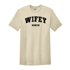 Matching Hubby And Wifey College Shirt, Wedding Gift For Couples, Matching Couple Shirt, Wifey Hubby Shirt, Wifey Hubby Matching Shirt