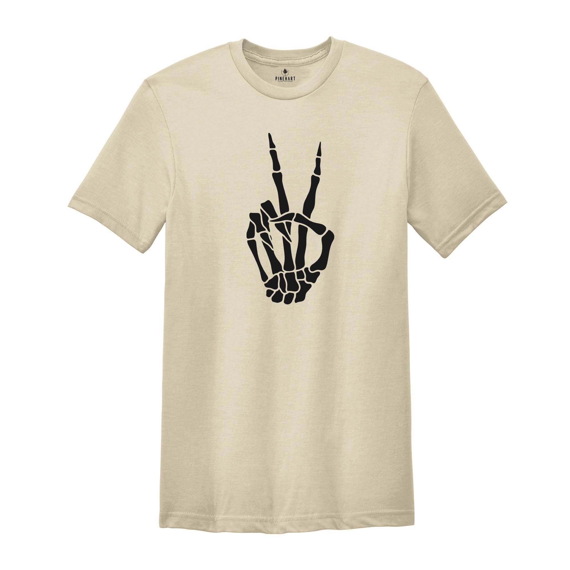 Skeleton Peace Shirt,Skeleton shirt, Skeleton Hand Shirt, Funny Tee,Women's Shirt,Skeleton Peace Sign,Birthday Gift, Cool shirt