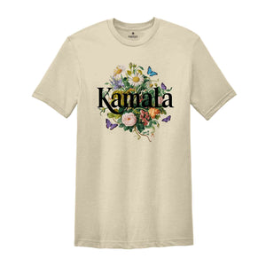 Botanical Kamala Shirt, Kamala Harris Voting 2024 Presidential Election Tee, Artsy Floral Politics Tee, Vote for Kamala, Madam President