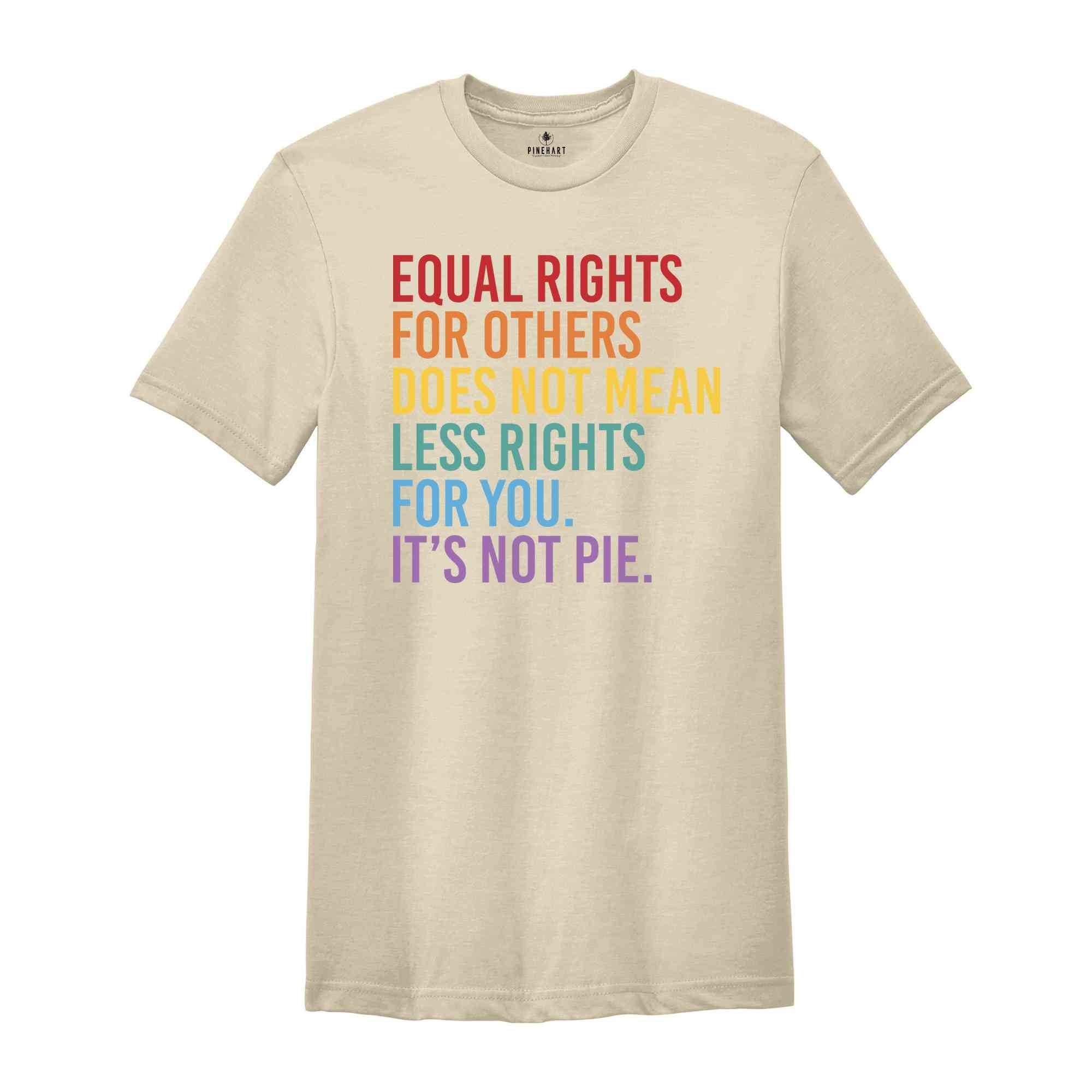 Equal Rights For Others Does Not Mean Less Rights For You It's Not Pie Shirt, LGBTQ Shirt, Love Is Love Shirt, Equal Rights Shirt