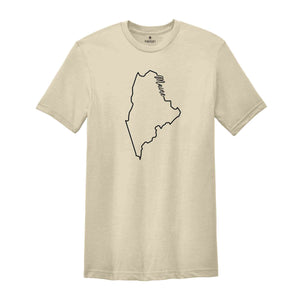 Maine State Shirt, The USA State Shirt, Maine USA Shirt, Maine Map Outline Shirt, US Outline Shirt, United States Shirt