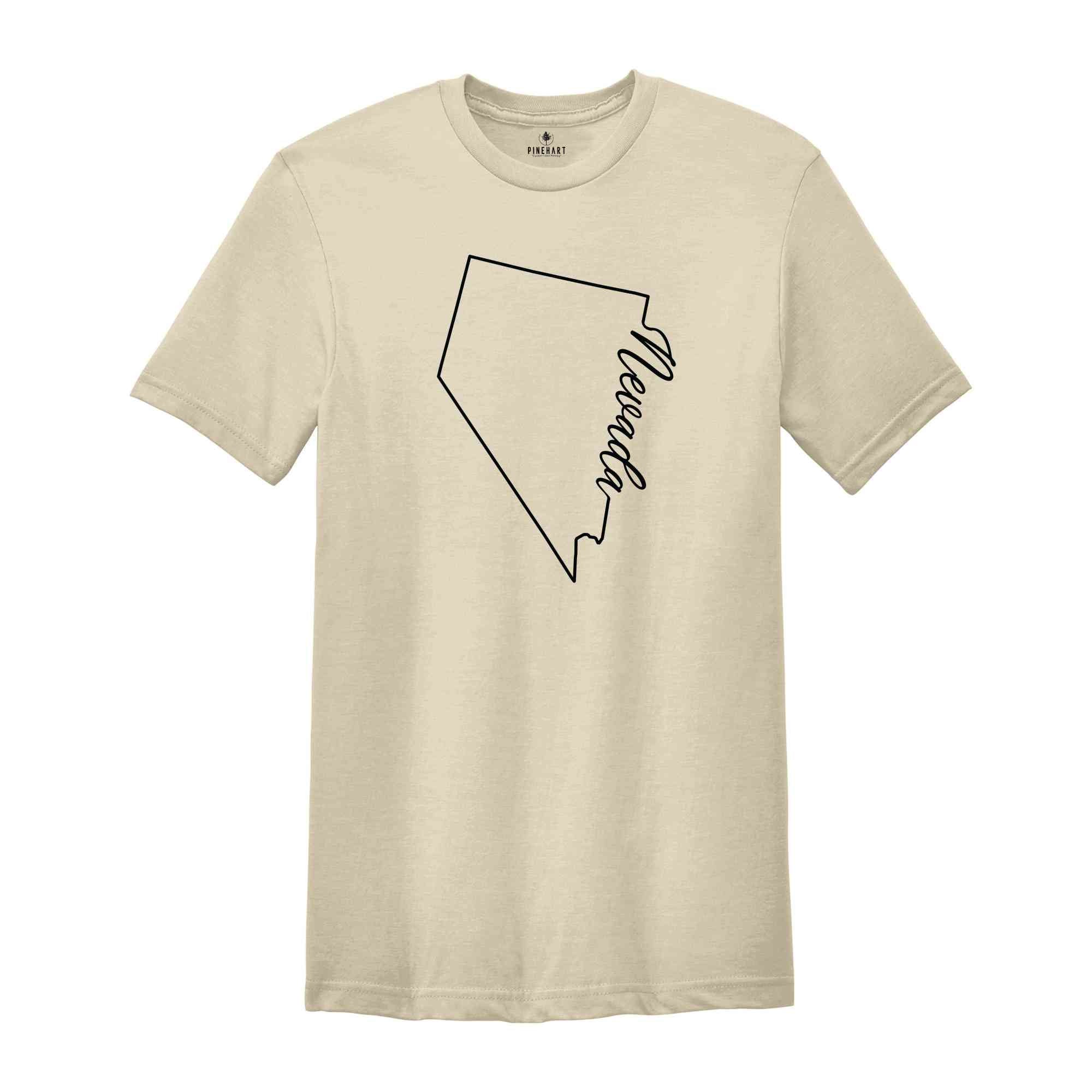 Nevada State Shirt, The USA State Shirt, Nevada USA Shirt, Nevada Map Outline Shirt, US Outline Shirt, United States Shirt