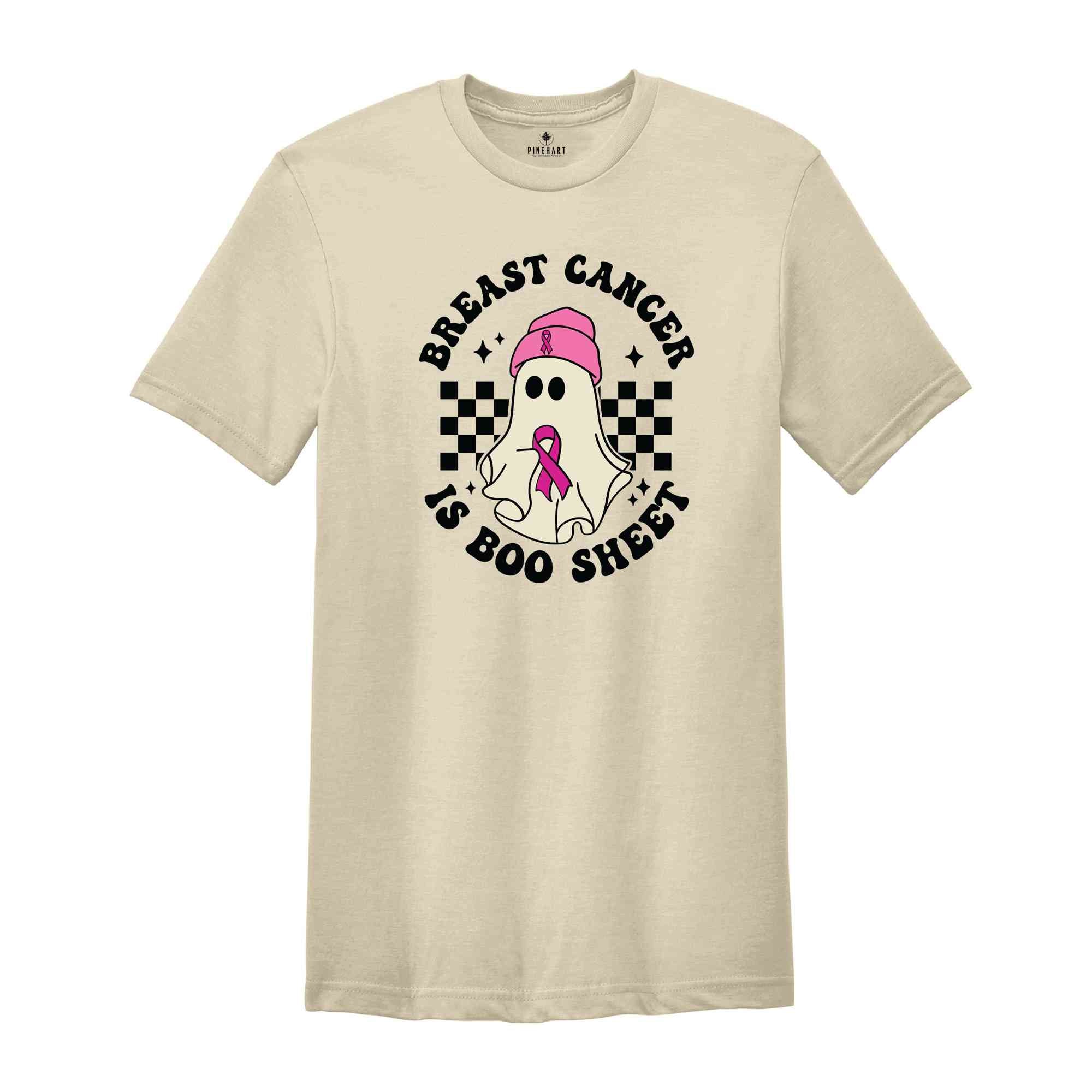 Breast Cancer Is Boo Sheet Shirt, Retro Breast Cancer Shirt, Breast Cancer Awareness Shirt, Halloween Pink Ghost Shirt, Halloween Shirt