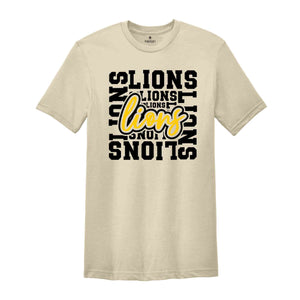 Team Mascot Shirt, lions Team Shirt, lions Team Spirit Shirt, lions Fan Shirt, lions School Shirt, lionss School Spirit