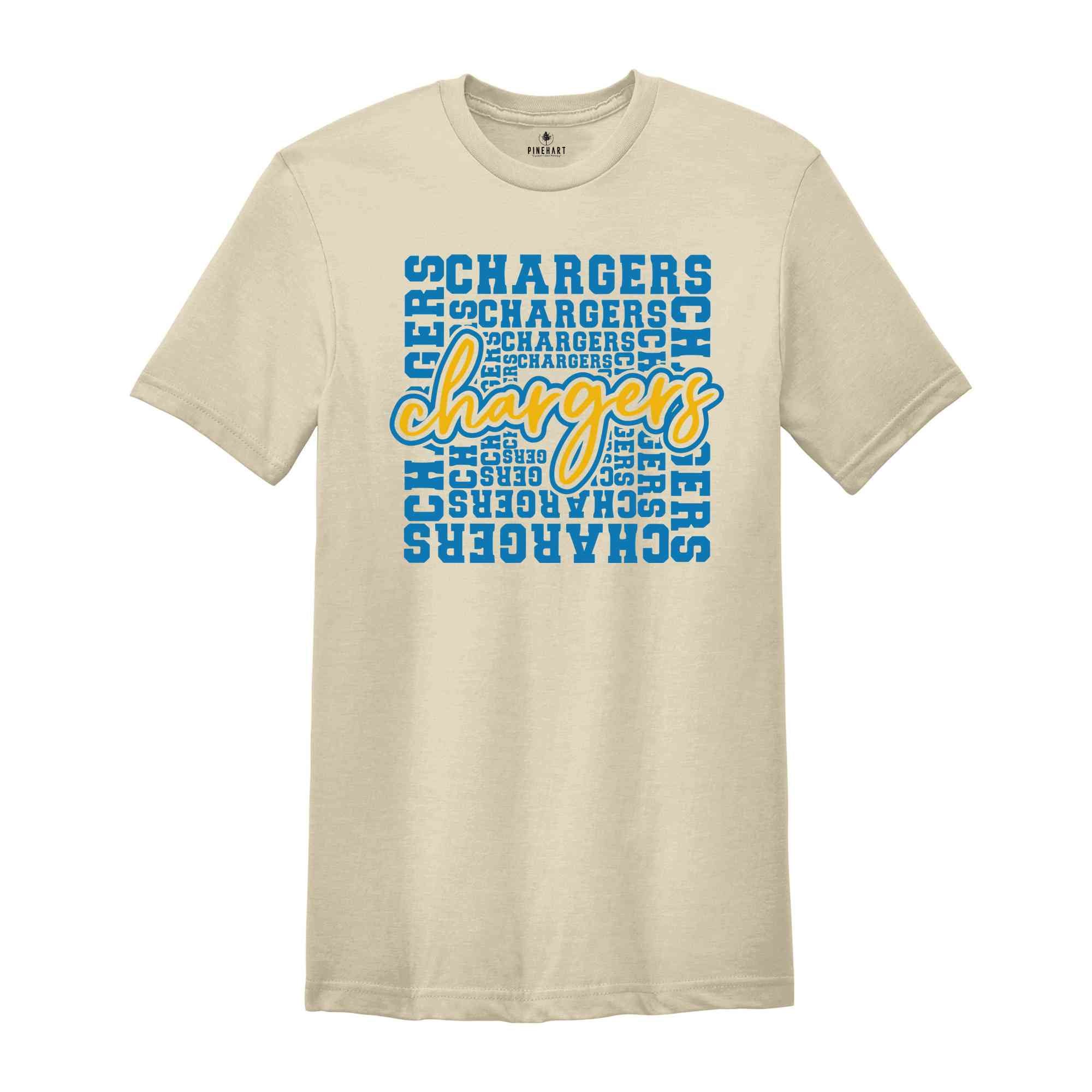 Chargers Shirt, Chargers Mascot Shirt, Mascot Team Shirt, Chargers Sport Shirt, School Spirit Shirt, Chargers Cheer Shirt