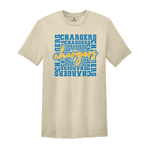 Chargers Shirt, Chargers Mascot Shirt, Mascot Team Shirt, Chargers Sport Shirt, School Spirit Shirt, Chargers Cheer Shirt