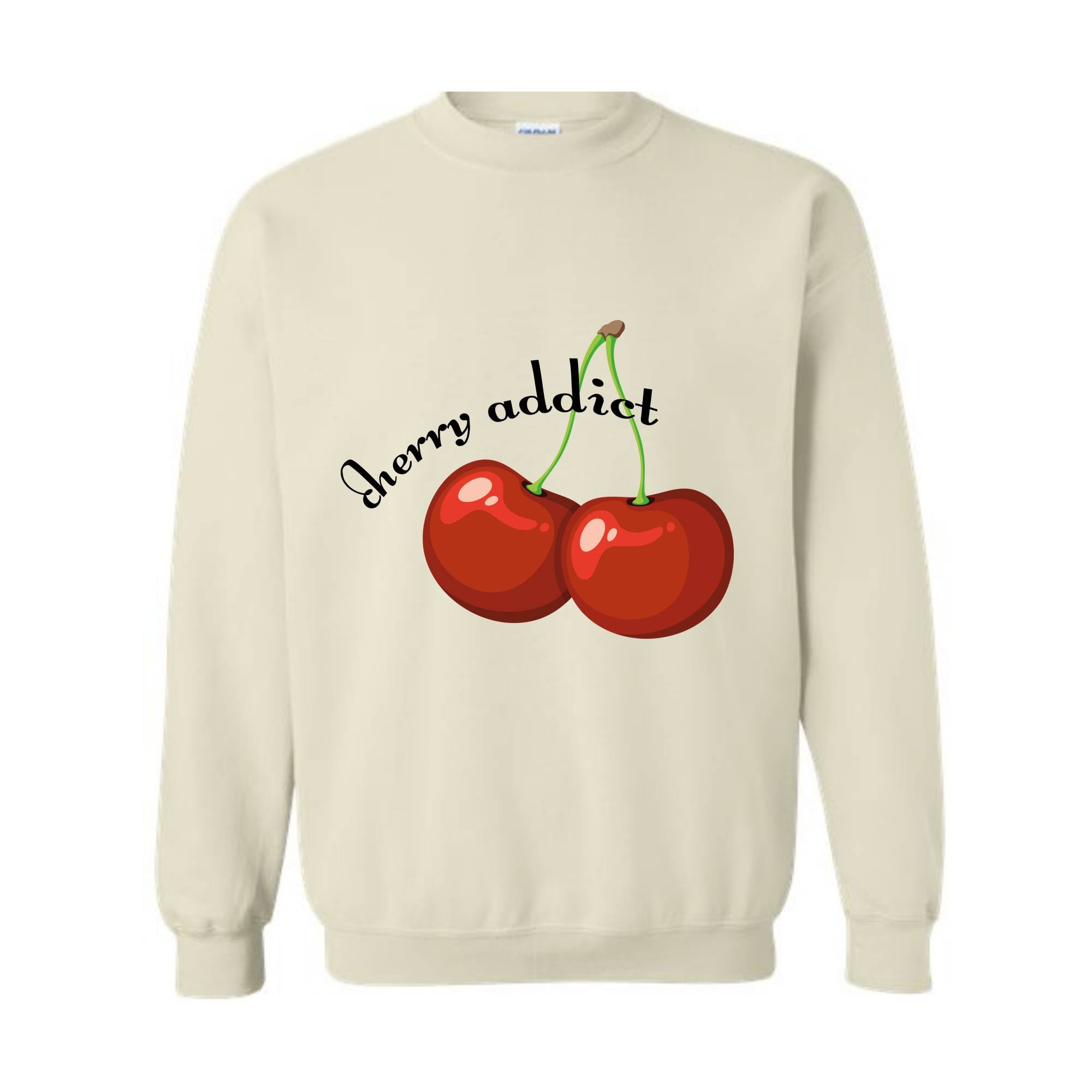 Cherry Addict Sweatshirt, Cherry Sweatshirt, Vintage Inspired Cherry Sweatshirt for Women, Cherries Sweatshirt, Cherries Hoodie