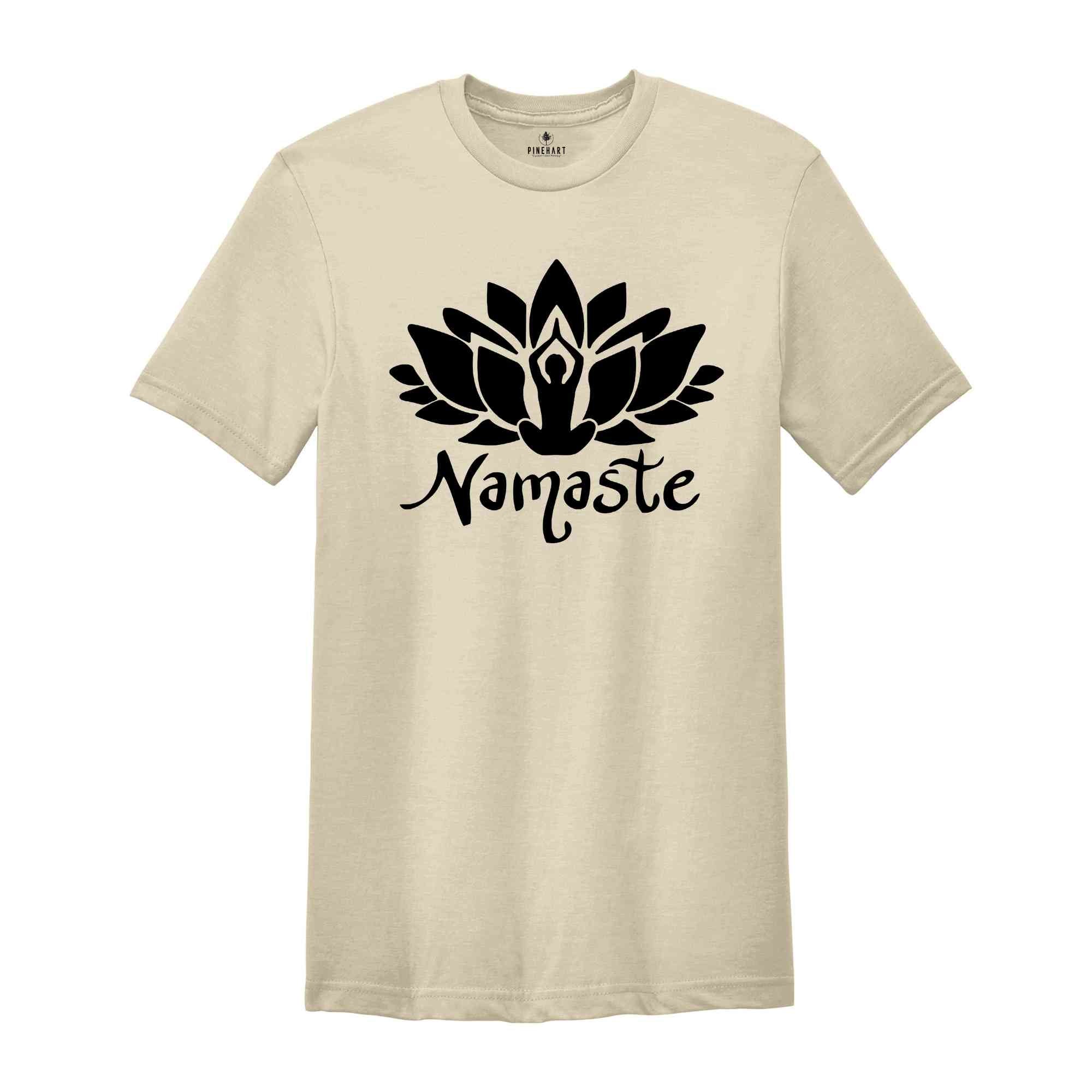 Lotus Flower TShirt, Yoga Graphic Tees, Meditation Shirt, Spiritual T-Shirt, Yoga Lover Shirt, Boho Style Shirt, Gift for Her