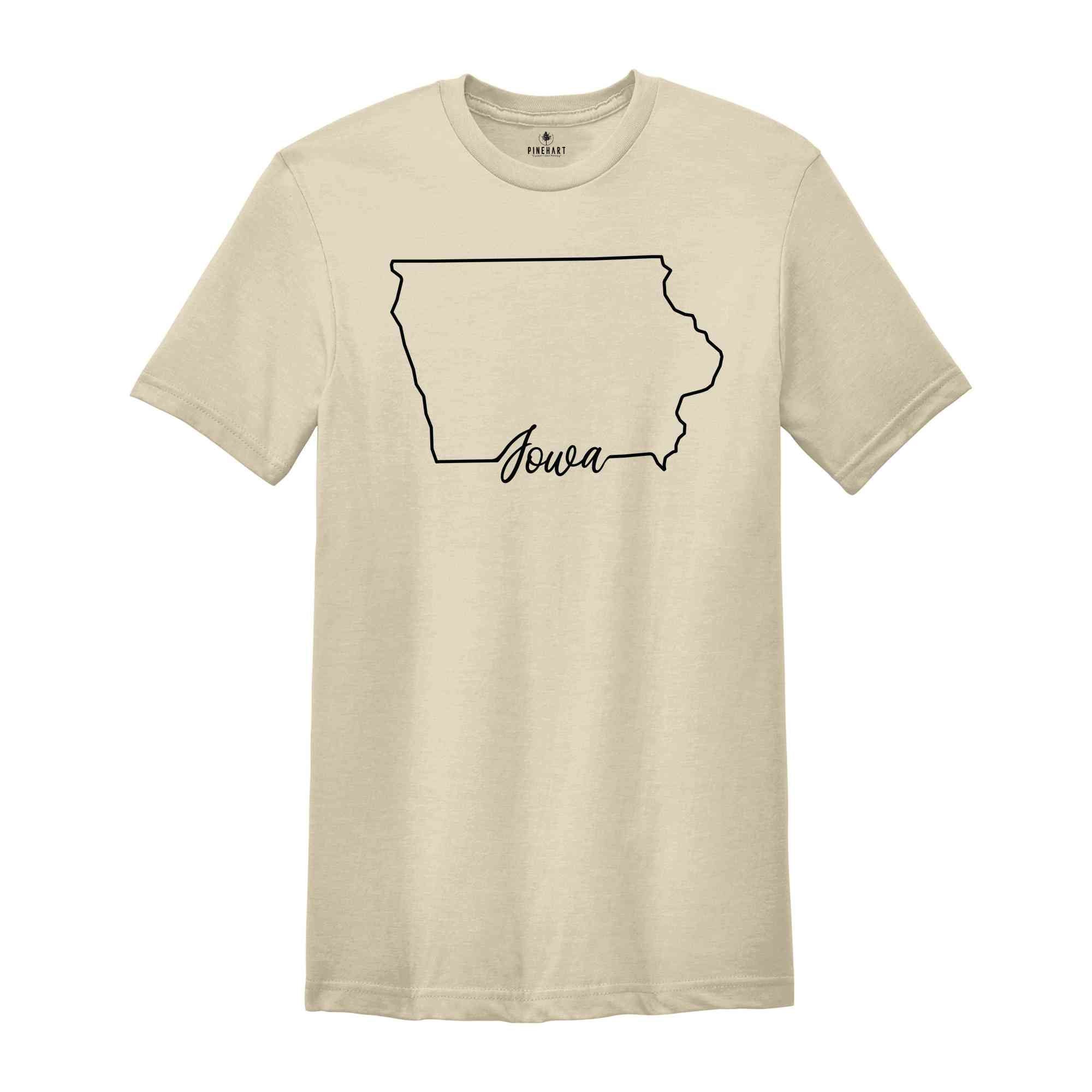 Iowa State Shirt, The USA State Shirt, Iowa USA Shirt, Iowa Map Outline Shirt, US Outline Shirt, United States Shirt