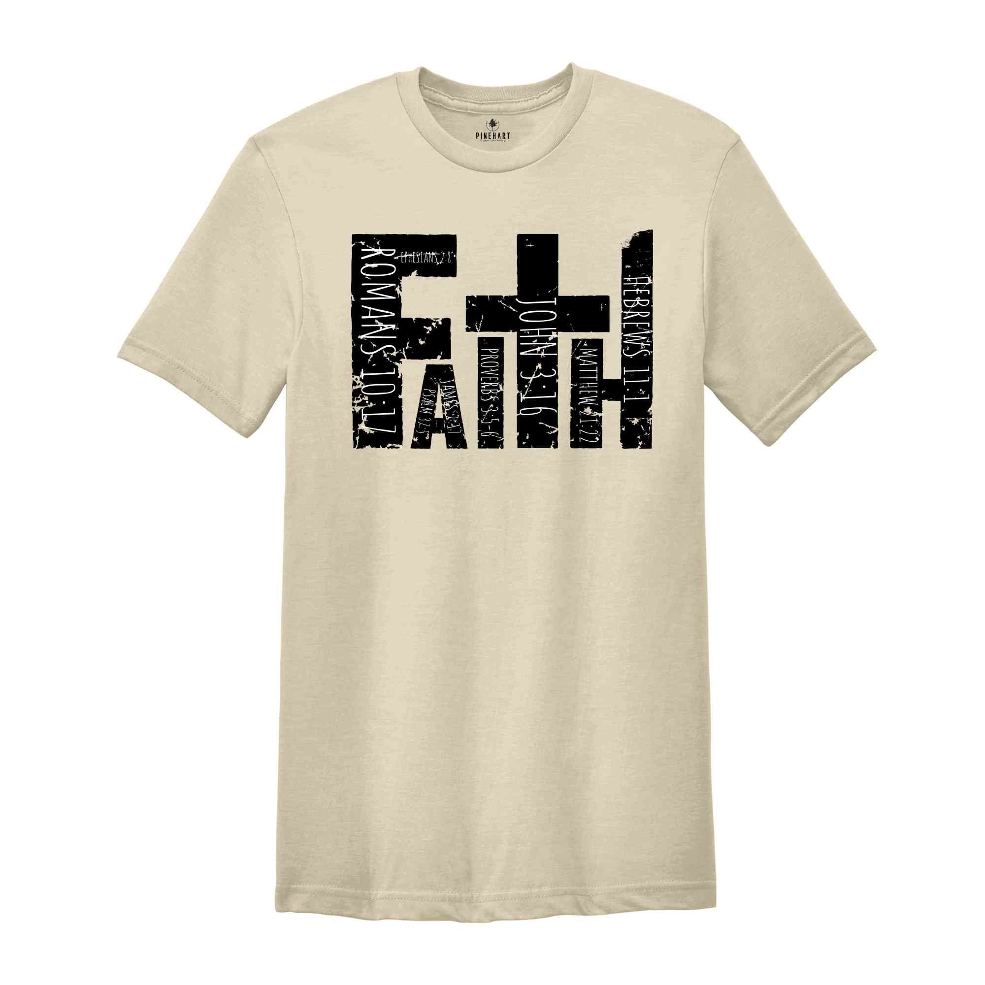 Faith Shirt, Faith Cross Shirt, Christian Gift, Love and Grace Shirt, Faith Cross, Vertical Cross, Jesus Faith Gift, Christian Shirts