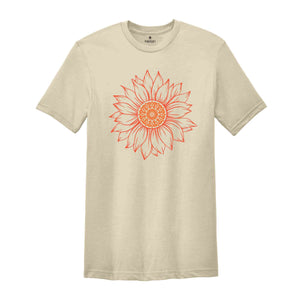 Sunflower Shirt, Minimalist T-Shirts, Gifts for Women, Aesthetic Tees, Wild Flowers Graphic Tees, Summer Floral Shirts