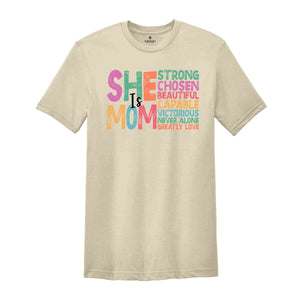 She Is Mom Shirt, Mother's Day Shirt, Gift For Mother, Rainbow Shirt, Cute Mother's Day Shirt, Mama Shirt, Cute Mother Tee