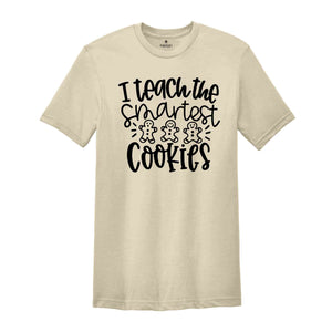 I Teach the Smartest Cookies Shirt, Christmas Gift Shirt, Teacher Christmas Shirt, Gingerbread Christmas Tee