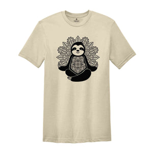 Sloth Yoga T-Shirt, Funny Meditation Shirt, Yoga Shirt Funny, Sloth Hiking Shirt, Meditation T-Shirt