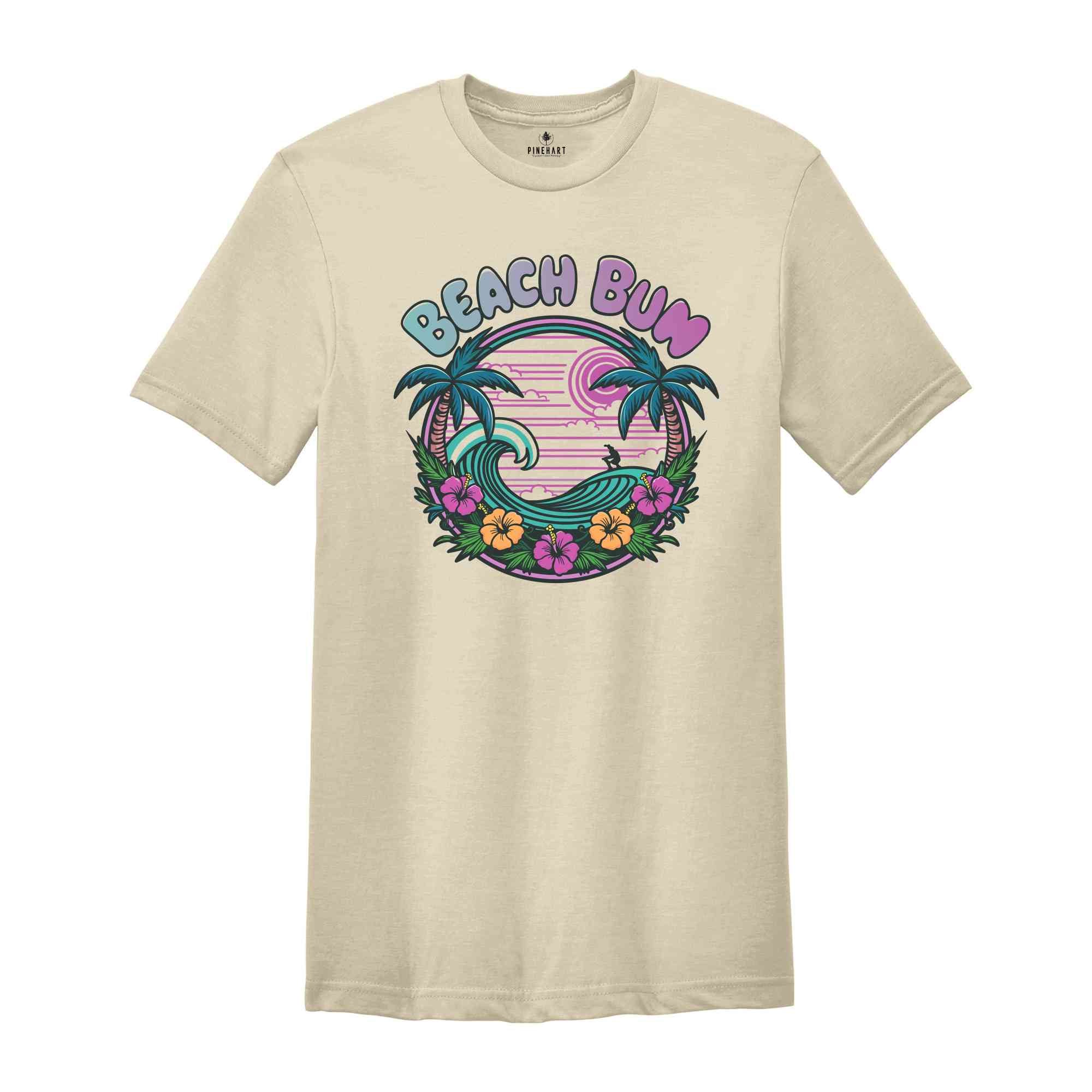 Beach Bum Shirt, Beach Waves Shirt, Preppy Shirt, Beach Happy Vibes Shirt, Summer Sunset Shirt, Good Vibes Shirt