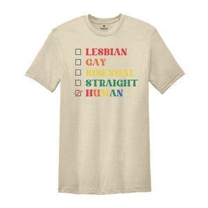 Rainbow Pride Heart Shirt, LGBT Shirt Funny Gift, Pride Shirt Women, Human Rights Awareness Shirt, Gay Pride Month Shirt