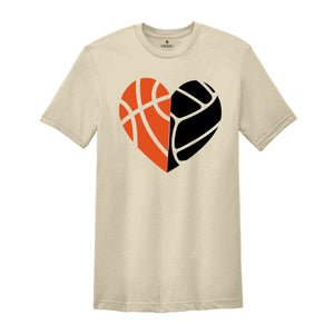 Basketball Heart Shirt, Volleyball Lover Shirt, Basketball Shirt, Basketball Mom Shirt, Game Day Outfit, Sports Shirt