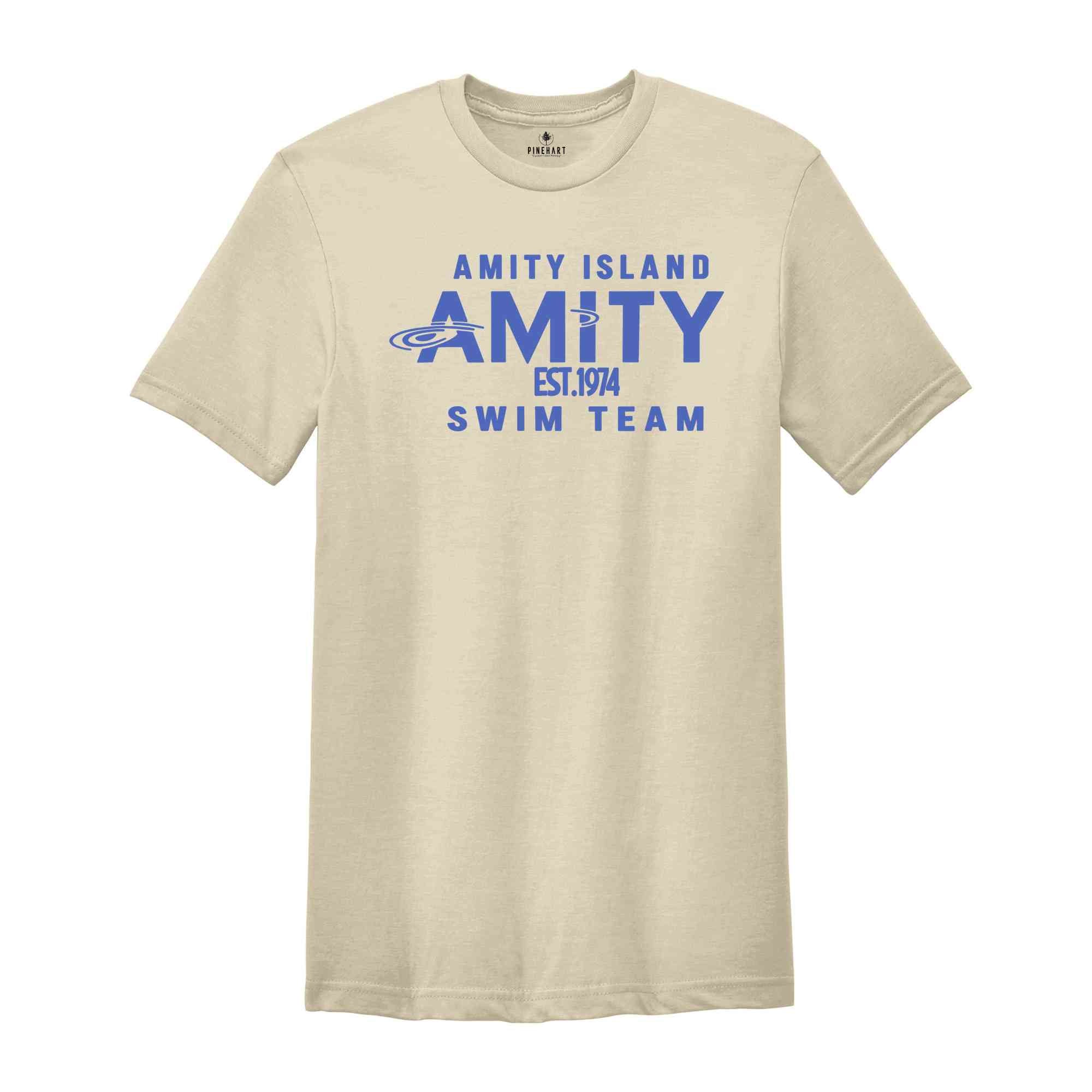 Amity Island Swim Team Shirt, Jaws Shirt, Funny Movie Shirt, Amity Island Movie Shirt, Great White Shark Shirt, Swim Shirt, Beach Shirt