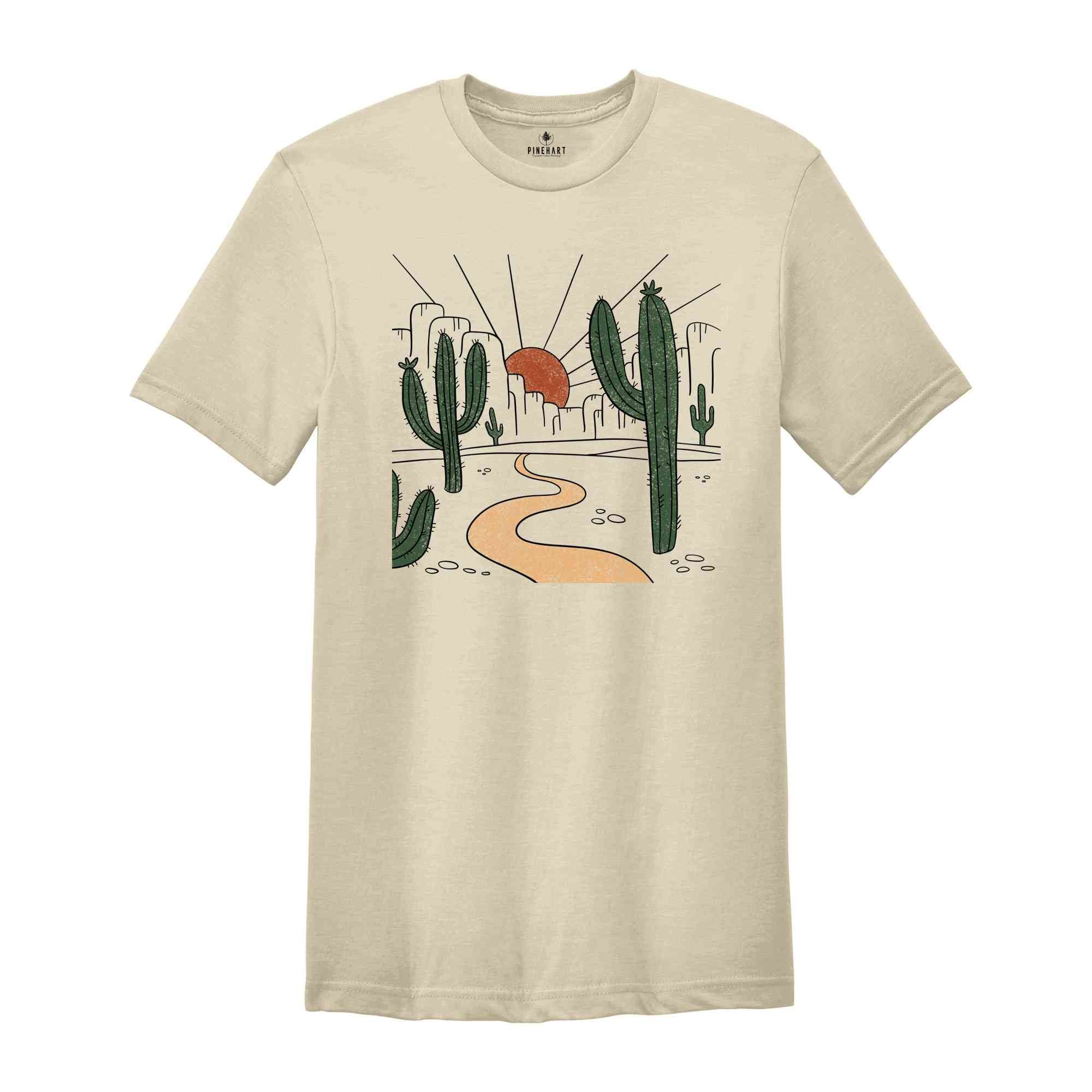 Desert Sunset T-Shirt, Desert Shirt, Cactus Tee, Country Desert Shirt, Adventure Lovers Apparel, Travel Tee