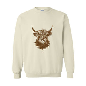 Western Highland Cow, Cow Sweatshirt, Highland Cow Shirt, Cow Shirts for Women, Cow Gifts, Highland Cow Sweatshirt, Cow Sweater