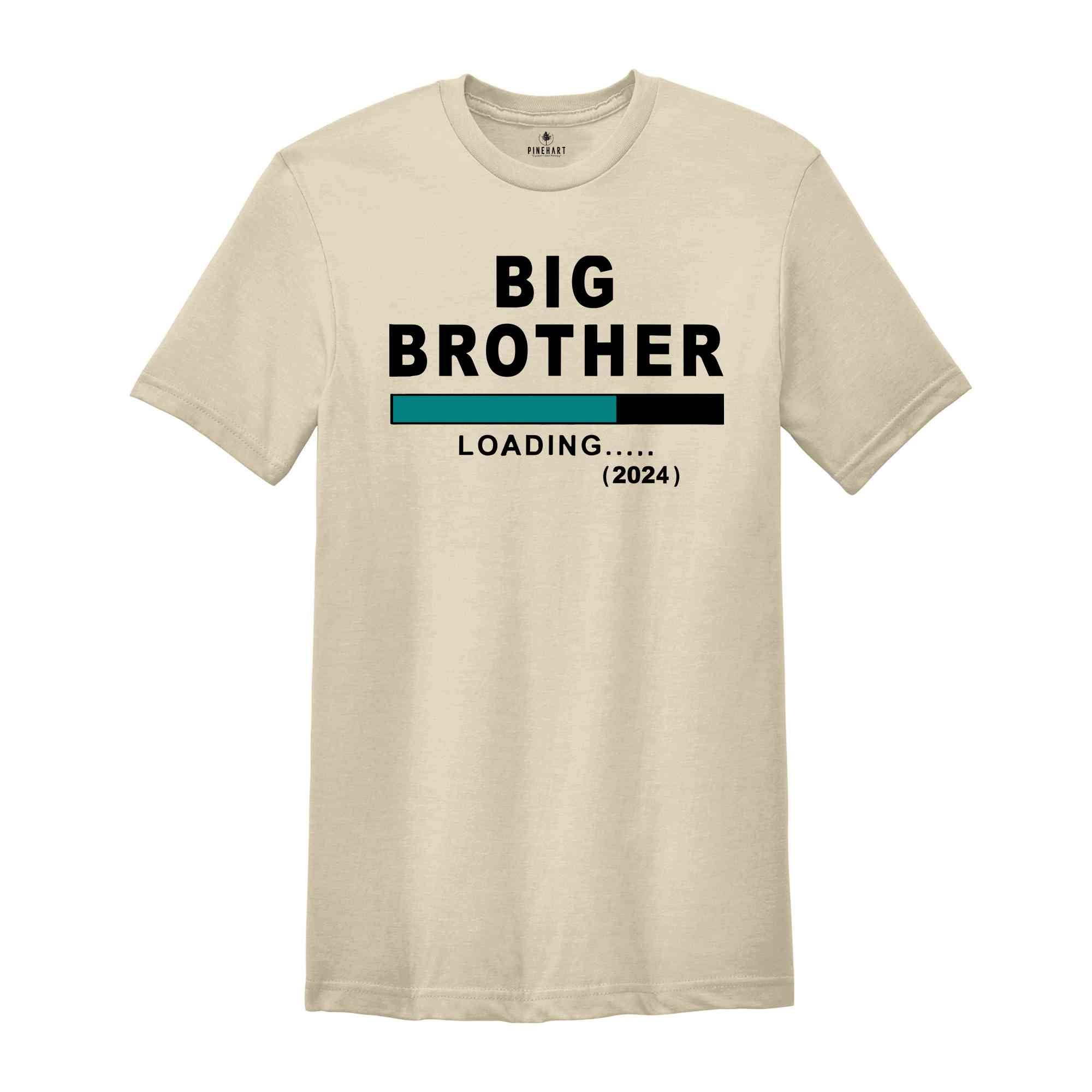 Big Brother Loading 2024 Toddler Shirt, Big Brother T-Shirt, Big Bro Shirt, Big Brother Gift Tee, Baby Announcement, New Family Member Tee