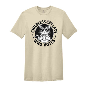 Childless Cat Lady Who Votes Shirt, 2024 Election shirt, Vote Shirt, Funny Democratic Gift, Funny Cat Shirt, Vote For Kamala Harris