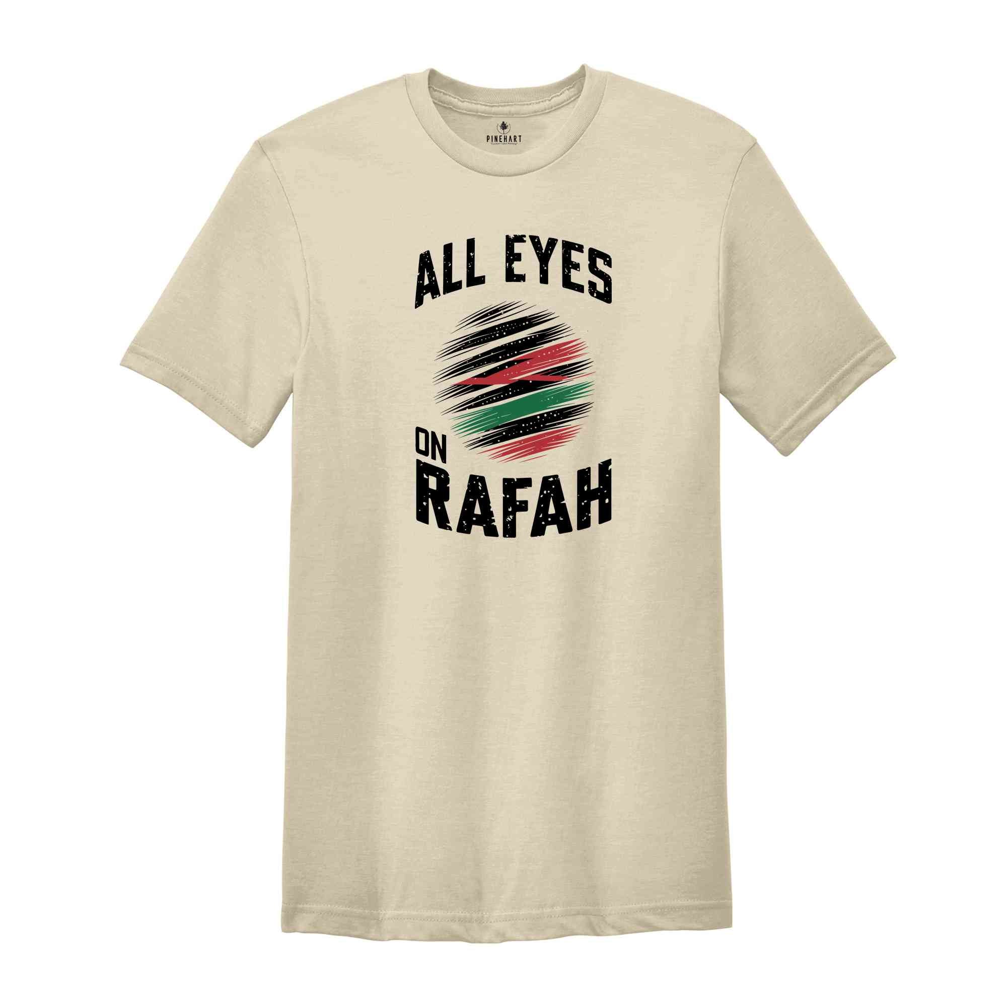 All Eyes on Rafah Shirt, Free Palestine Shirt, Peace Sign Shirt, Palestine Protest, World Peace Shirt, Gaza Palestine T-Shirt