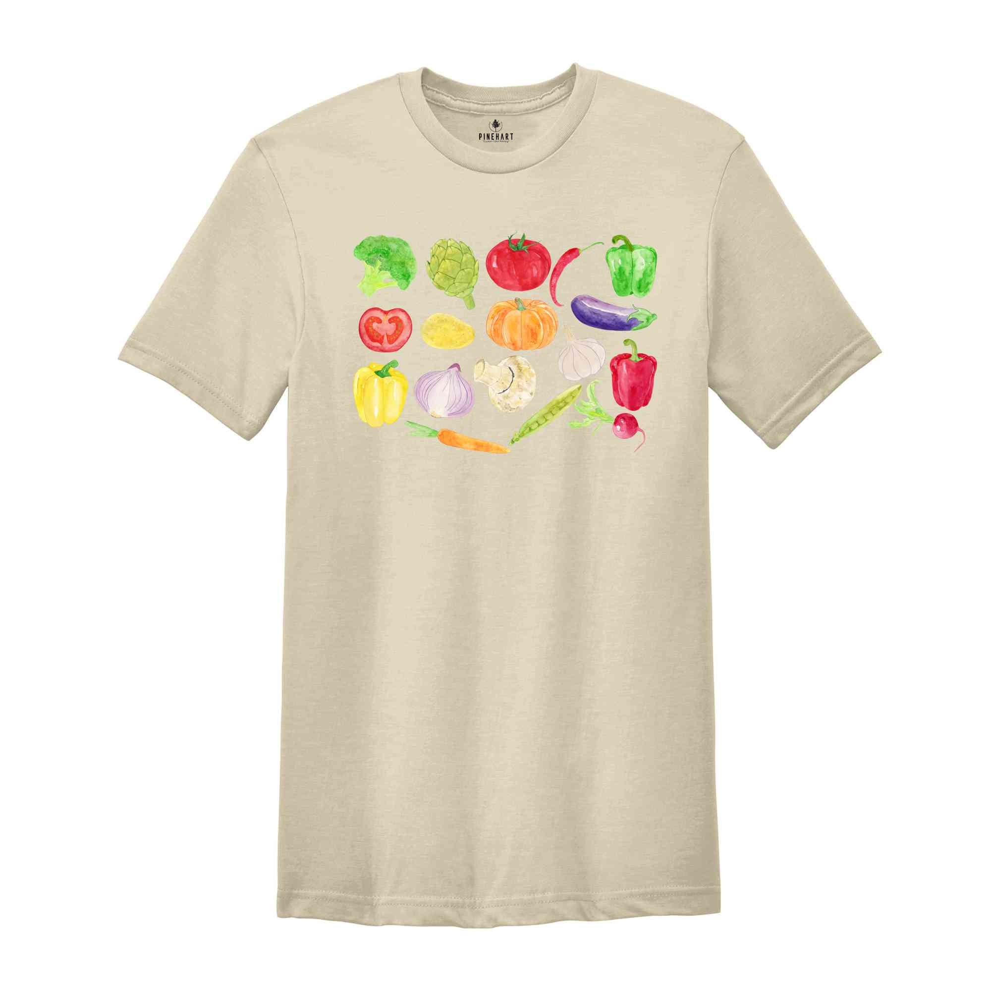 Garden Vegetables Shirt, Gift For Gardener, Garden Lover Shirt, Farm Life Shirt, Vegan Gifts, Foodie Shirt