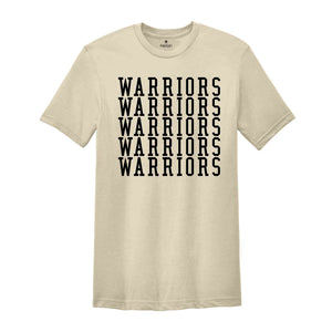 Team Mascot T-Shirt, Warriors Team Shirt, Warriors Football Tee, Warriors Fan Gift, Warriors School Shirt, College Shirts