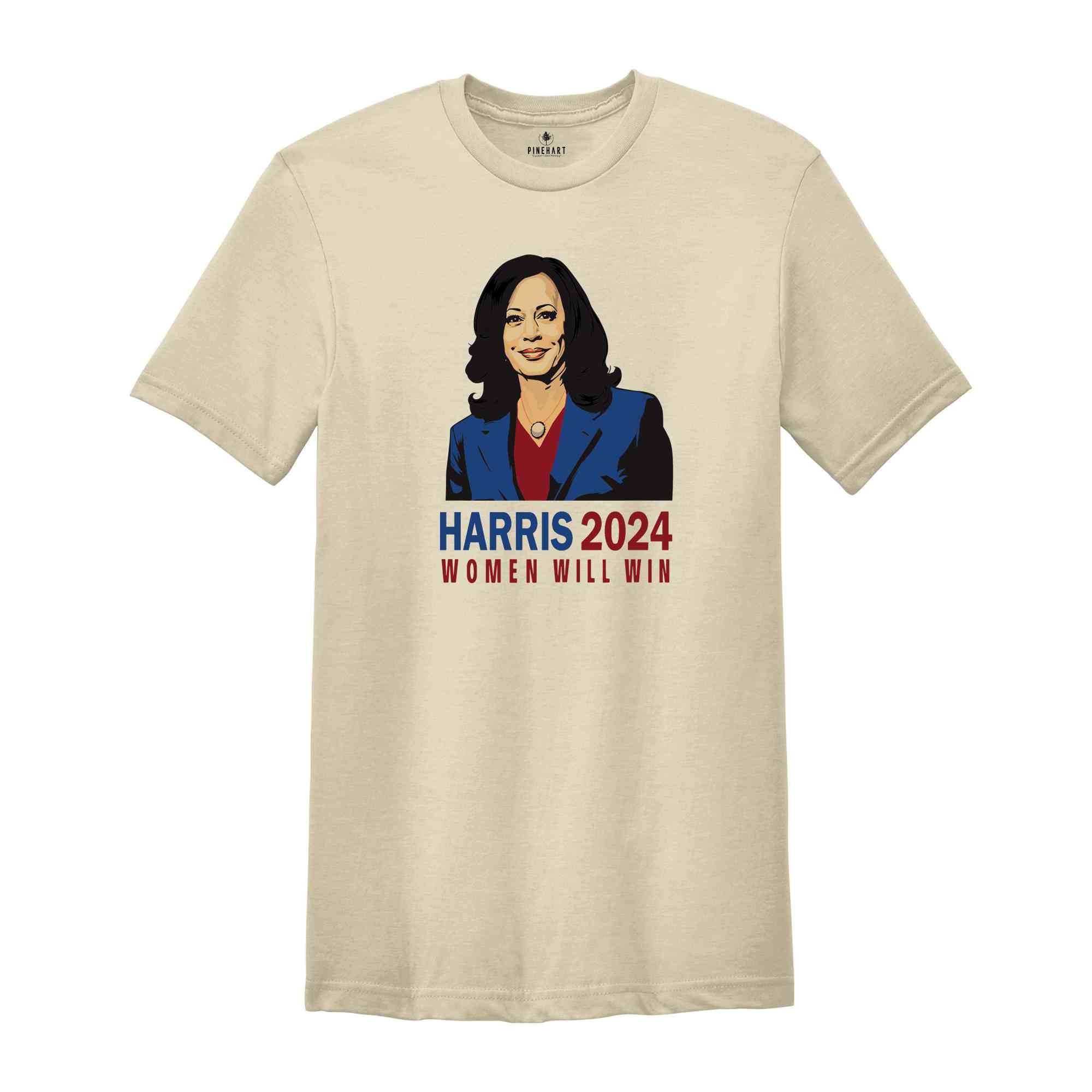 Kamala Harris Shirt, Harris 2024 Shirt, Madam President T-Shirt, Women Will Win T-Shirt, Kamala For The People T-Shirt