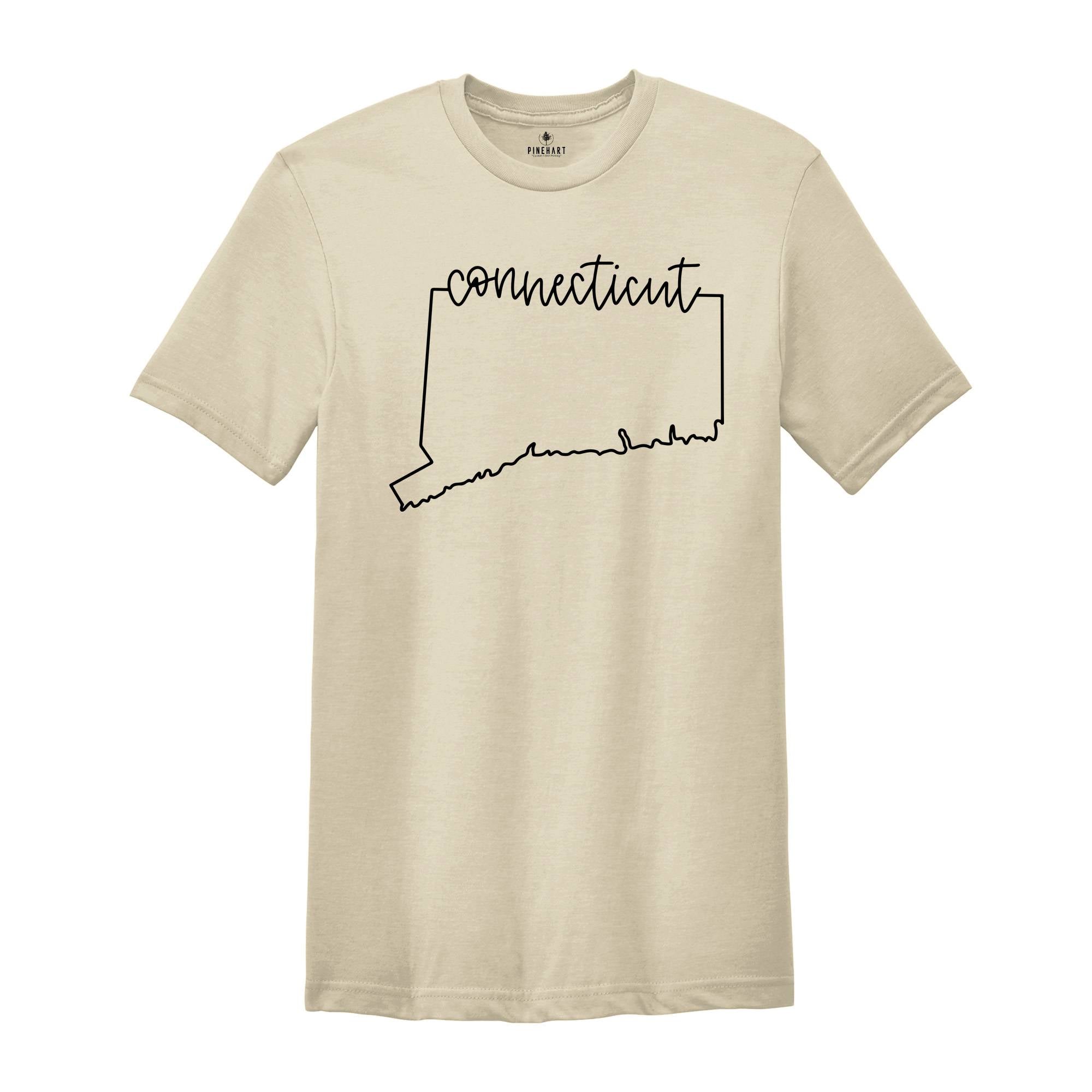 Connecticut State Shirts, Connecticut State Map Shirt, Connecticut Gift, Connecticut Mom Shirt, Connecticut Clothing, Connecticut Love Shirt