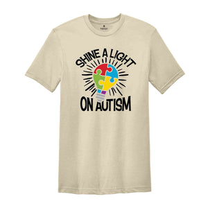 Shine A Light On Autism Shirt, Autism Light Shirt, Autism Puzzle Shirt, Autism Awareness Shirt, Autism Pride Shirt