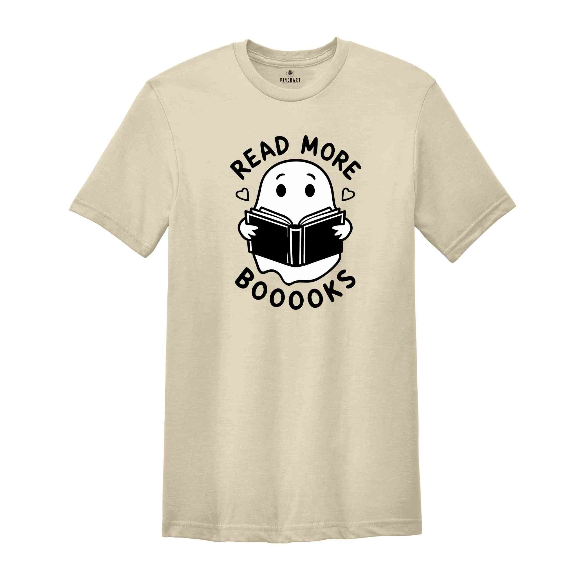 Read More Booooks Shirt, Spooky Season Shirt, Cute Spooky Teacher Shirt, Librarian Shirt, Teacher Halloween Shirt, Ghost Book Shirt