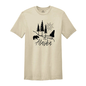 Alaska Shirts, Alaska State Map Shirt, Alaska State Shirt, Alaska Football Shirt, Alaska Gifts, Alaska Apparel, Alaskan University Tee