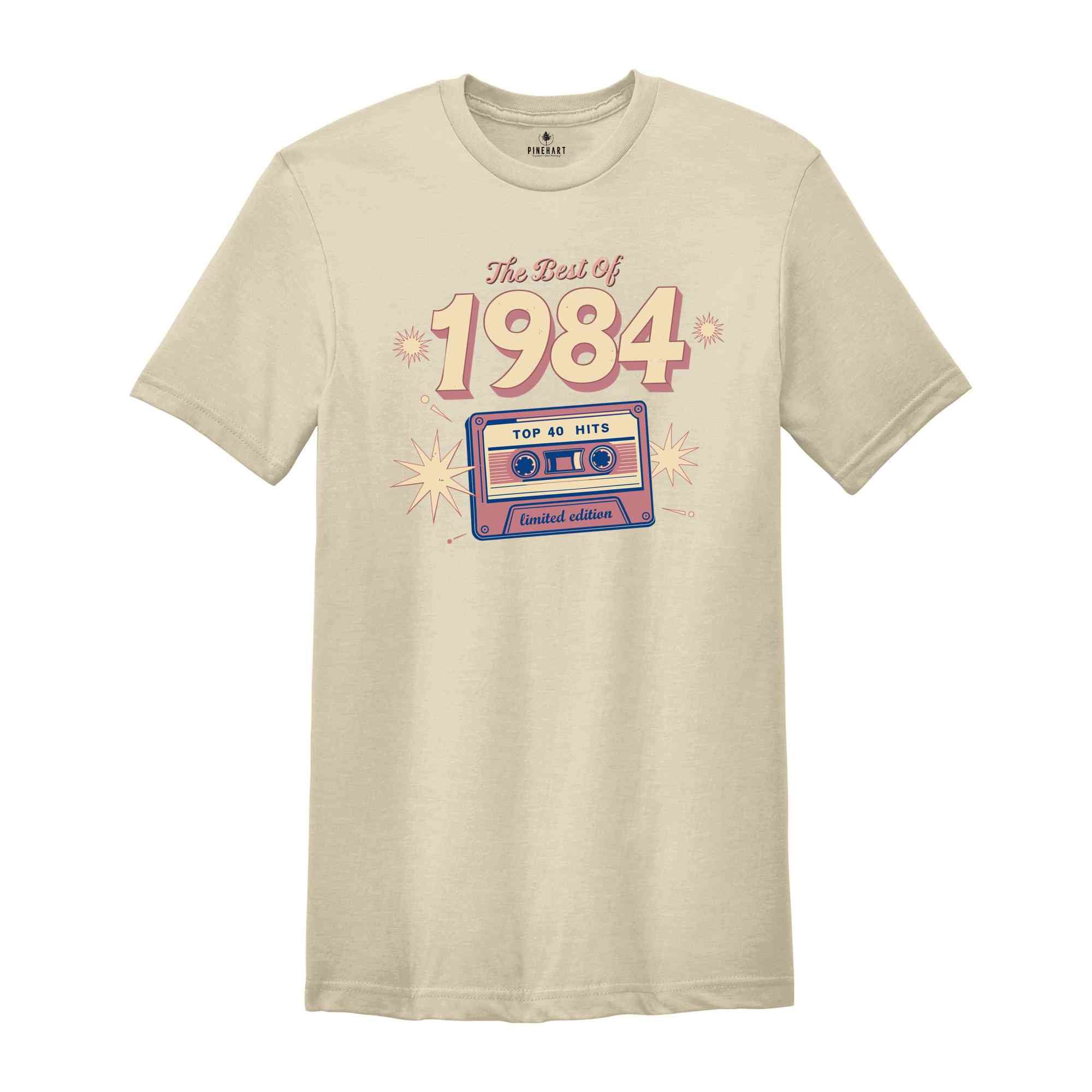 The Best Of 1984 Shirt, 40th Birthday Shirt, Retro 1984 Birthday Shirt, 80's Hits, Women's 40th Birthday Shirt, 40th Anniversary Shirt