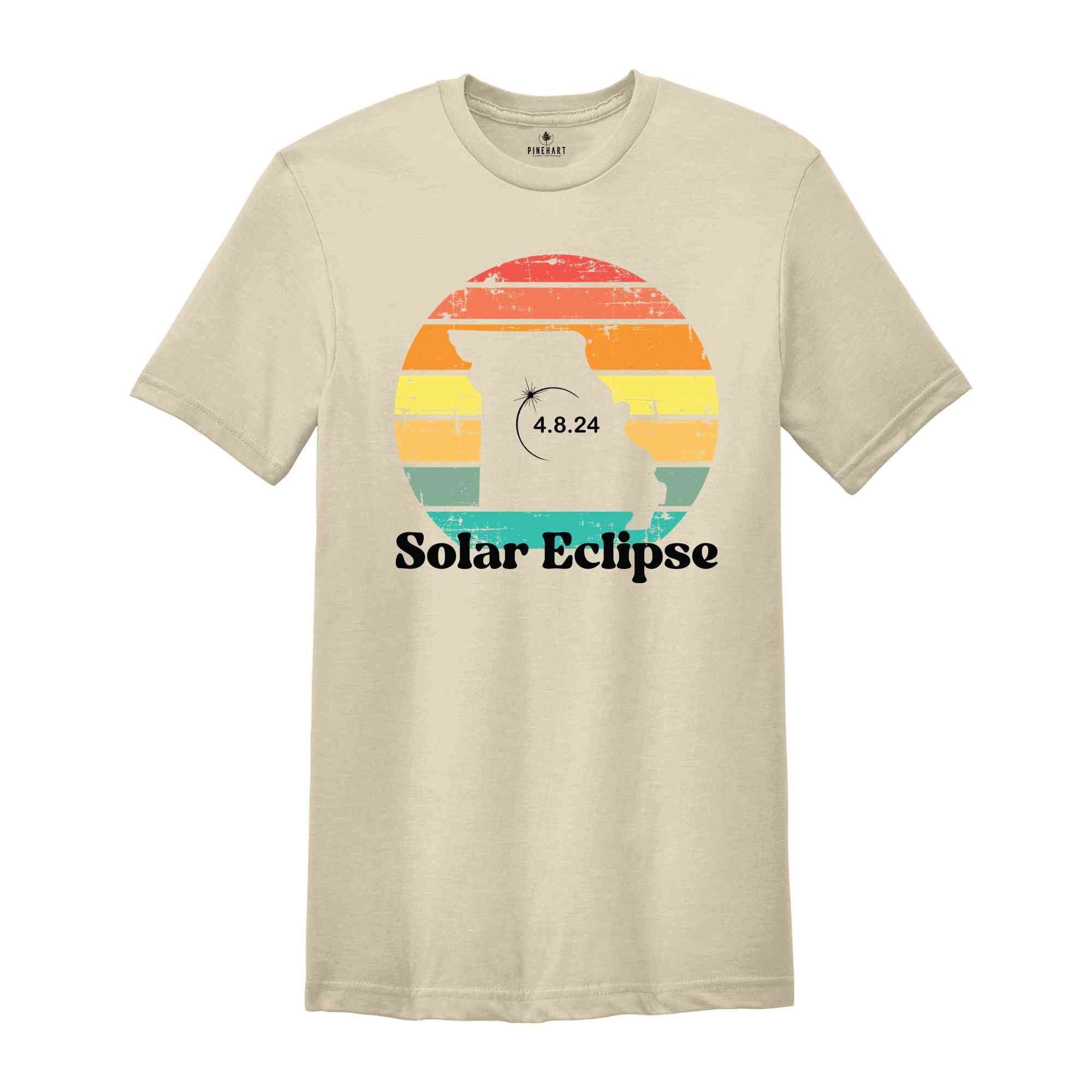 Missouri Solar Eclipse T-Shirt, April 8 2024 Solar Eclipse, Total Solar Eclipse Apparel, Solar Eclipse Shirt