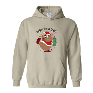 Lookin' Like A Snack Gus Christmas Sweatshirt, Funny Christmas Sweatshirt, Xmas Movie Sweater, Disneyland Christmas Sweatshirt